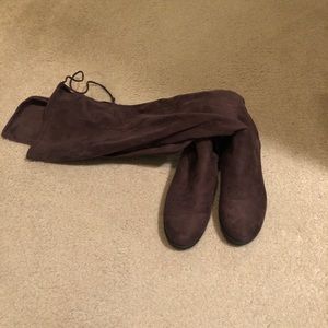 Brown over the knee boots